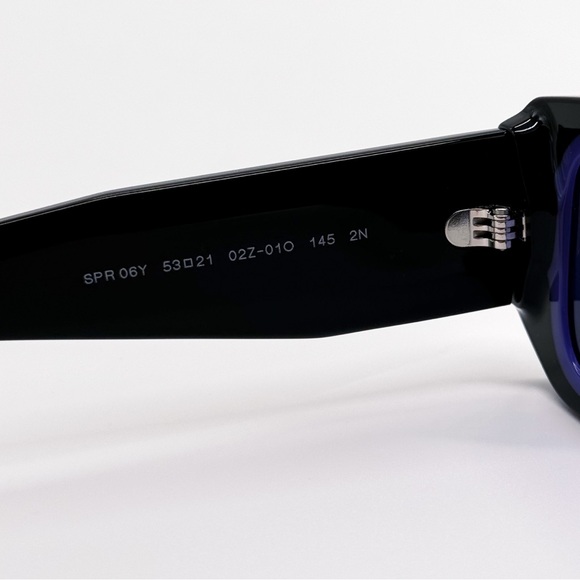 NEW PRADA SPR 06Y 02Z01O SQUARE PR 06YZ 02Z01O UNISEX PR06YS BLACK SUNGLASSES